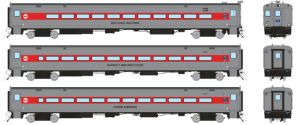 Rapido 128532 - HO Comet Commuter Car Set - Connecticut DOT (Late Scheme) Set #1