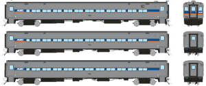 Rapido 128537 - HO Comet Commuter Car Set - MARC (Delivery Scheme) Set #1