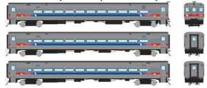 Rapido 128557 - HO Comet Commuter Car Set - Philadelphia SEPTA (Late Scheme) Set #1