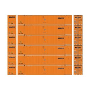 Athearn 140-28523 - HO 53 Ft CIMC Containers - Schneider (6 pack) #1  