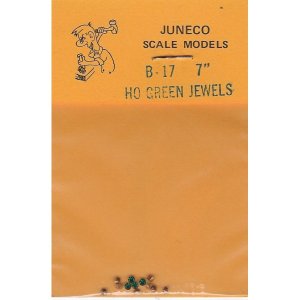 Juneco Scale Models B-17 - HO 7in Green Jewels (12/pkg)