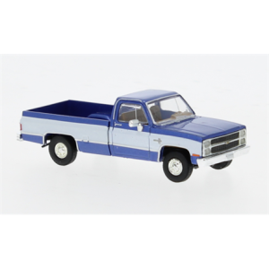 Brekina 19652 - HO 1981 Chevy C10 Pickup Truck - Assembled - Blue/White