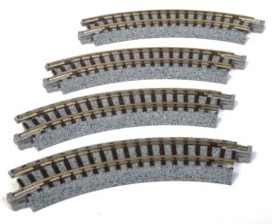 Kato Unitrack 20176 - N Scale Compact Curve - Radius: 4-5/8 inches (4pk)