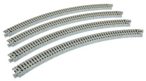 Kato Unitrack 20-132 - N Scale Curved Track - 45-Degrees - 13-3/4 Inch Radius (4pk)