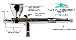 Iwata Eclipse ECL350T - Takumi Side Feed Dual Action Airbrush 