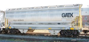 Otter Valley Railroad 32000-F - HO Trinity CLSX 3601 Cu ft Salt Hopper - CGLX - GATX - 4 Hatch - ...