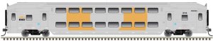 Atlas 50006632 - N Scale Multi-Level Commuter Coach Trailer Montreal EXO 'Patched - Salmon' #3114