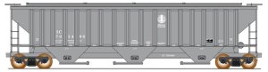 Intermountain 453125-01 HO - 4750 Cubic Foot Rib-Sided - 3-Bay Covered Hopper - Illionois Central...