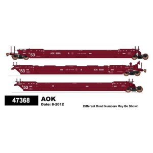 InterMountain 47368-08 - HO Maxi IV Stack Well Car, 3-Car Articulated Set, AOK #55528