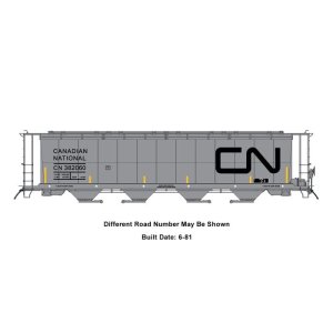 Intermountain 45141-01 - HO 59Ft 4-Bay Cylindrical Covered Hopper - Canadian National #382060