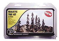 Woodland Scenics 1113 All Scale Realistic Trees Kits - Forest Green