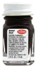 Testors Corp 1147 - Paint PLA Enamel - Gloss Black - 1/4oz Bottle 