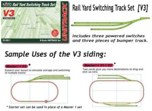 Kato Unitrack 20862 - N Scale Rail Yard Switching Track Set - V3