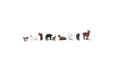 Woodland Scenic Accents 1965 - HO Goats - Scenic Accents(R) -- pkg(9)