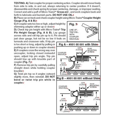 Micro Trains 001 10 001 - N Scale Short-Shank Body-Mount Coupler - Bulk Pack Kit (10 Pair)