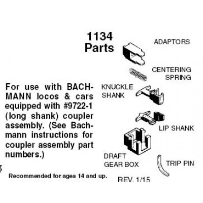 Micro Trains 001 33 031 - N Scale Bachmann Long Shank Coupler Conversion (2pair)