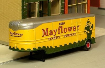 Sylvan Scale Models T008-3 HO Scale - 1947-55 32Ft Fruehauf  Aerovan w/ Mayflower Decals - Unpain...