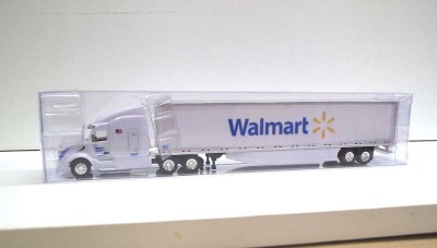 Trucks n Stuff TNS129 - HO Peterbilt 579 Sleeper Cab Tractor - 53ft Dry Van Trailer - Walmart