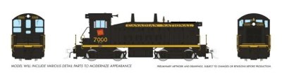 Rapido 27572 - HO EMD SW9 - DCC & Sound - Canadian National (CN Black Scheme) #7007