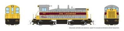 Rapido 27578 - HO EMD SW9 - DCC & Sound - Erie Lackawanna (EL Gray & Maroon) #434