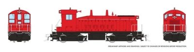 Rapido 27098 - HO EMD SW9 - DC/ Silent - Generic Industrial Red - Unlettered