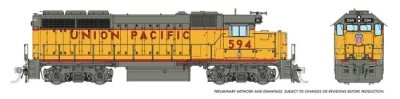 Rapido 40528 - HO EMD GP40 - DCC & Sound - Union Pacific #594