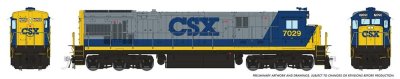 Rapido 42516 - HO GE C30-7 - DCC & Sound - CSX (YN2 Scheme) #7047