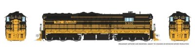 Rapido 50605 - HO EMD SD7 - DCC & Sound - Rio Grande (Bumble Bee) #5300