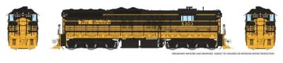 Rapido 50207 - HO EMD SD7 - DC/Silent - Rio Grande (Bumble Bee) #5303