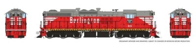 Rapido 50622 - HO EMD SD9 - DCC & Sound - Chicago, Burlington & Quincy #831