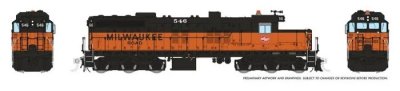 Rapido 50231 - HO EMD SD10 - DC/Silent - Milwaukee Road #546