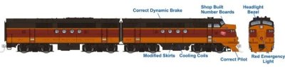 Rapido 53017 - HO EMD FT A+B Set - DC/Silent - Milwaukee (1948 Repaints) #42A + 42B