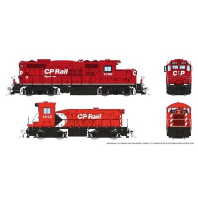 Rapido 54519 - HO GP9u Mother & Slug - DC/DCC/Sound- CP - System: #1598 & #1012 