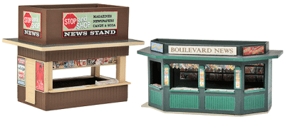 Walthers Cornerstone 3773 - HO Two City Sidewalk Newsstands - Kit