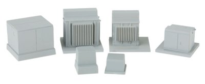 Walthers 4075 HO Cornerstone - Modern Electrical Gear, Phone Boxes and Natural Gas Meters