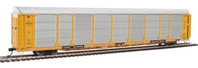 WalthersProto 101339 HO - 89ft Thrall Bi-Level Auto Carrier - Ready To Run - Milwaukee Road Rack,...