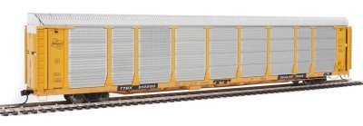 WalthersProto 101340 HO - 89ft Thrall Bi-Level Auto Carrier - Ready To Run - Milwaukee Road Rack,...