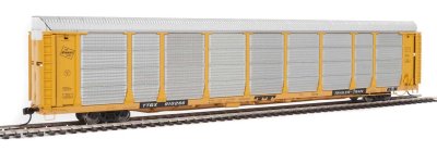 WalthersProto 101341 HO - 89ft Thrall Bi-Level Auto Carrier - Ready To Run - Milwaukee Road Rack,...