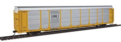 WalthersProto 101358 HO - 89ft Thrall Bi-Level Auto Carrier - Ready To Run -CSX Rack - No Number,...