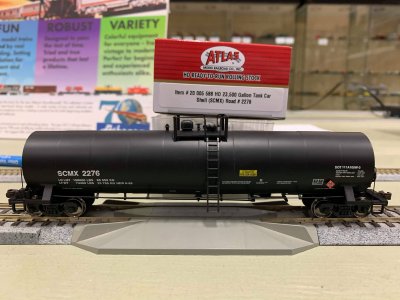 Atlas Model Railroad 20005587 HO 23,500 Gallon Tank Car Shell SCMX No.2262