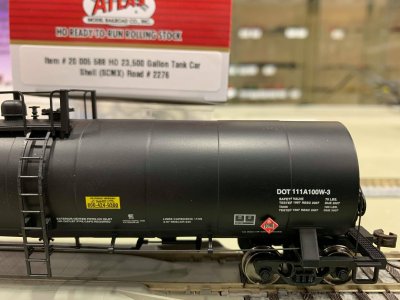 Atlas Model Railroad 20005587 HO 23,500 Gallon Tank Car Shell SCMX No.2262