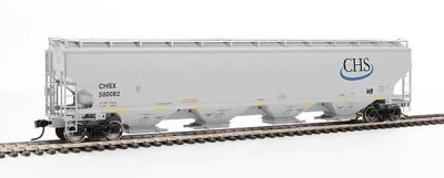 WalthersProto 105847 HO Scale - RTR 67Ft Trinity 6351 4-Bay Covered Hopper - Cenex Harvest States...