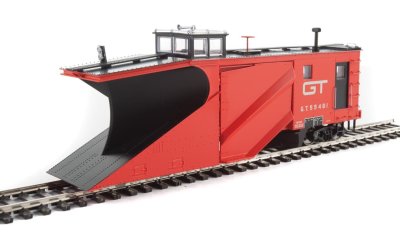 WalthersProto 110025 HO - Russell Snowplow - Ready to Run - Grand Trunk Western #55461 (red, blac...