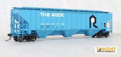 Tangent Scale Models HO 11228-13 PS4750 Covered Hopper ROCK -Delivery Blue 6-1978- #800779