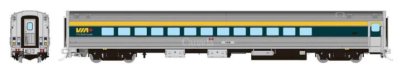 Rapido 115137 HO Budd Small Window Coach: VIA Rail - Current Scheme (Grey): #4105