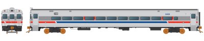 Rapido 128517 - HO Scale Comet Commuter Car - SEPTA Set 2