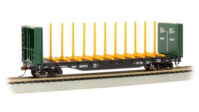 Bachmann 12902 - HO 52ft Center-Beam Flatcar - Canadian National #604751