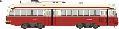 Bowser 12924 - HO Kansas City-Style Post-War PCC Streetcar - DCC & Sound - SEPTA (Ex-Toronto) #22...