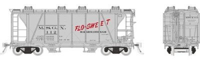 Rapido 149004-1 - HO Enterprise 2-Bay Covered Hopper - MSGX (Flo-Sweet) #112