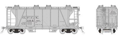 Rapido 149005-4 - HO Enterprise 2-Bay Covered Hopper - GFCX #115